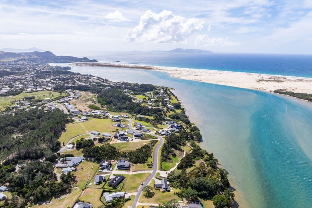 mangawhai heads estuary calm water northland coastal