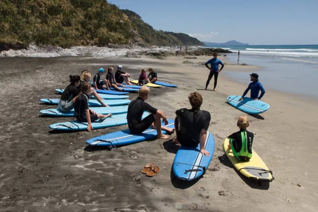 mangawhai heads learn to surf beginner surfing northland