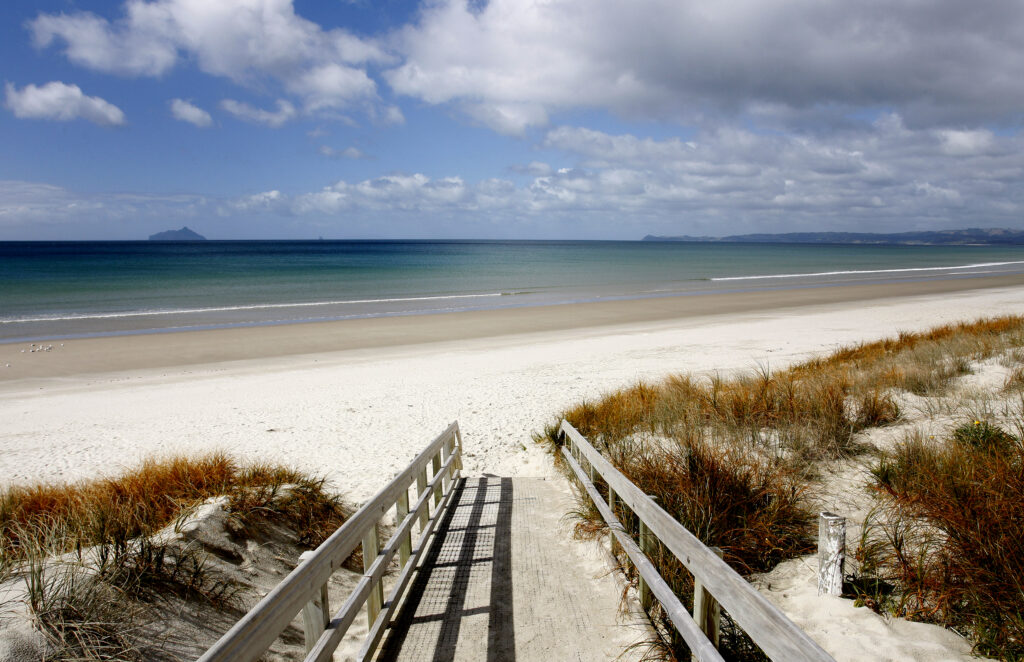 Ruakaka beach long sandy coastline